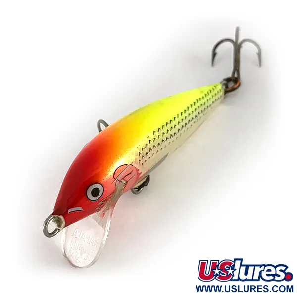 Rapala Original Floater F5 Señuelo, Rojo-Amarillo, 2,3g, Balsa, #7793