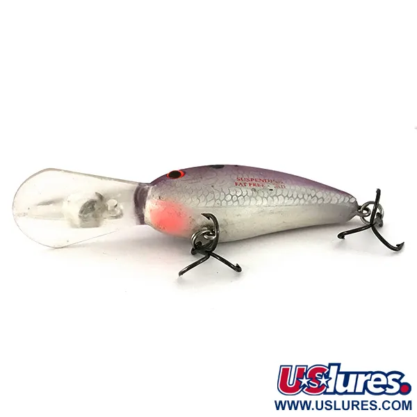 Bomber Fat Free Shad Bill Dance, Plata/Púrpura, 14g, Deep Diver, #7794