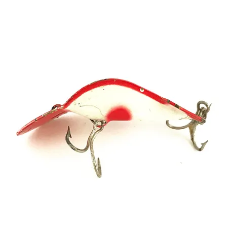 Buck Perry Spoonplug Cucharilla, Blanco/Rojo, 7g, Vintage, #7800