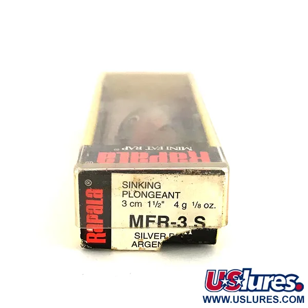 Rapala Mini Fat Rap Sinking Deep Runner 30, S (Silver), 4g, #7801