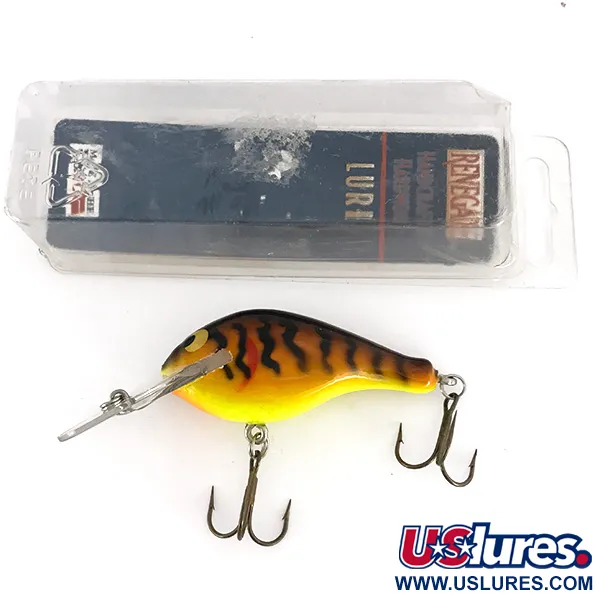 Renegade Little Diver UV Crankbait, Brown Tiger, 11g, Reactivo UV, #7804