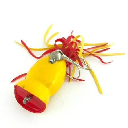 Fred Arbogast Hula Popper Popper, Amarillo, 8g, Faldón de Goma, #7810