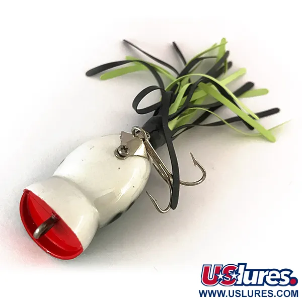 Fred Arbogast Hula Popper Señuelo Superficie, Green Tiger, 8g, #7820