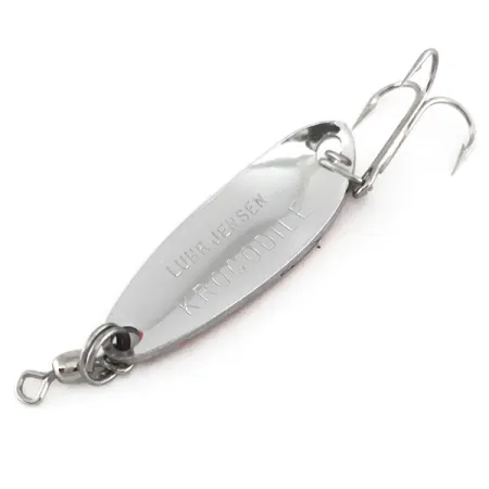 Luhr Jensen Krocodile Cucharilla, Níquel martillado/Rojo, 9g, #7869