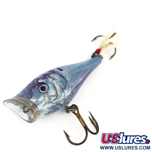 Berkley Popper Señuelo superficie, Azul/Plateado, 9g, Triple pluma, #7881