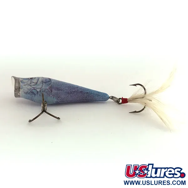 Berkley Popper Señuelo superficie, Azul/Plateado, 9g, Triple pluma, #7881