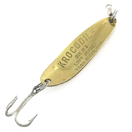 Luhr Jensen Krocodile Die #3 Cucharilla, Oro/Verde/Rojo, 10g, UV, #7896