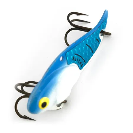Bullet Bait Bullet Blade Blade Bait, White / Blue, 10g, Zinc, #7936