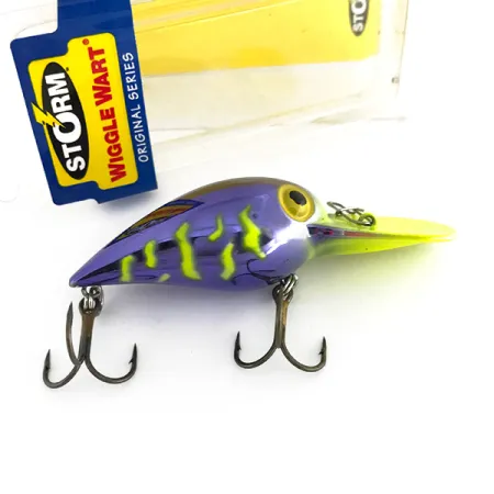 Storm Wiggle Wart Crankbait, Morado / Amarillo Fluo, 11g, #7944