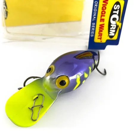 Storm Wiggle Wart Crankbait, Morado / Amarillo Fluo, 11g, #7944