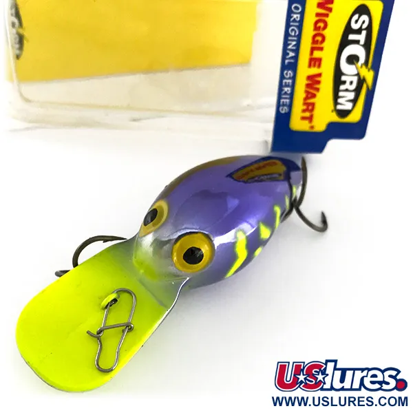 Storm Wiggle Wart Crankbait, Morado / Amarillo Fluo, 11g, #7944