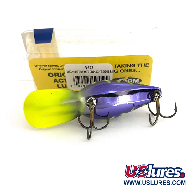 Storm Wiggle Wart Crankbait, Morado / Amarillo Fluo, 11g, #7944