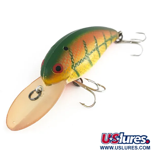 Bomber Model 7A Crankbait, Verde-Oro, 14g, Sonajero interno, #7949
