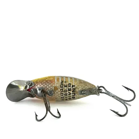 Heddon River Runt Midget Señuelo, Amarillo-Rojo-Plata, 10g, Babero Metal, #7953