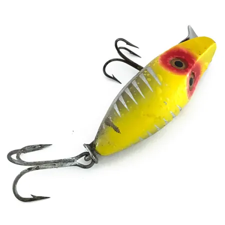 Heddon River Runt Midget Señuelo, Amarillo-Rojo-Plata, 10g, Babero Metal, #7953