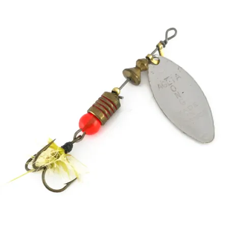 Mepps Aglia Long 1 Lightnin Cucharilla, Plata/Purpurina Oro, 4,5g, #7978