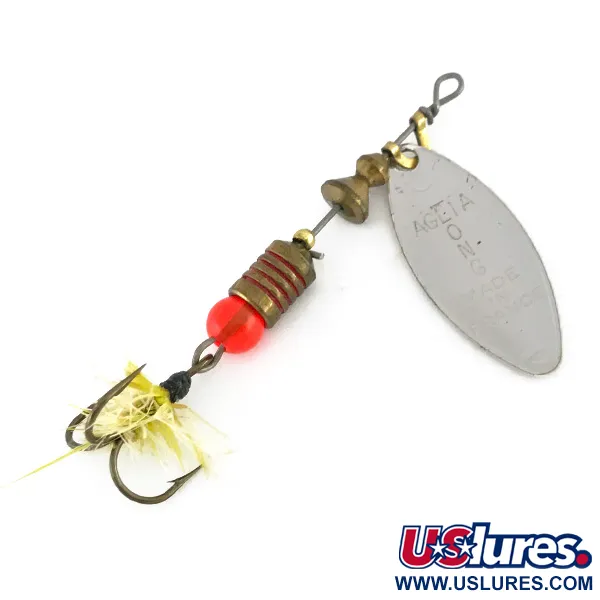 Mepps Aglia Long 1 Lightnin Cucharilla, Plata/Purpurina Oro, 4,5g, #7978