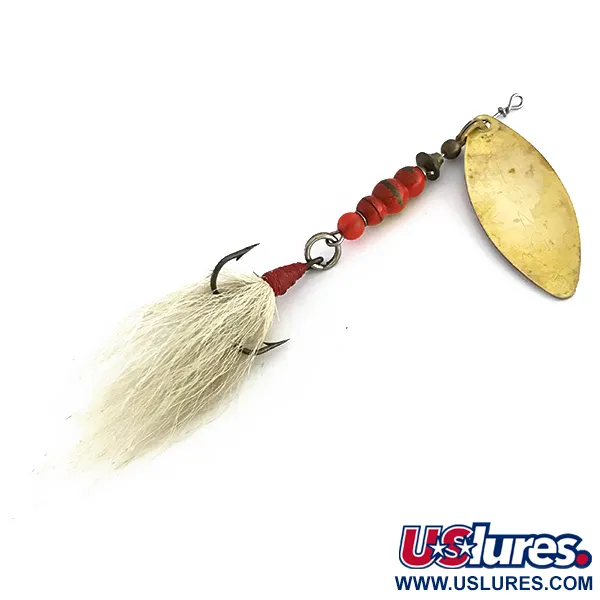 Mepps Aglia Long 3 Dressed Cucharilla, Latón/Naranja/Blanco, 12g, #7980