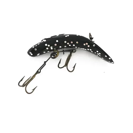 Yakima Bait FlatFish F7 Señuelo, Black / Glitter Silver, 3.6g, #7994