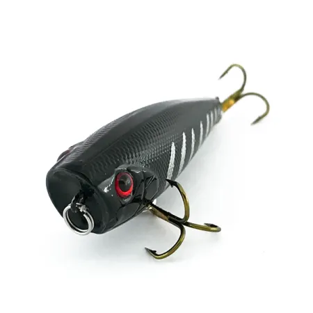 Bass Pro Shops XTS Speed Lures Popper, Negro / Plata, 7g, #8009