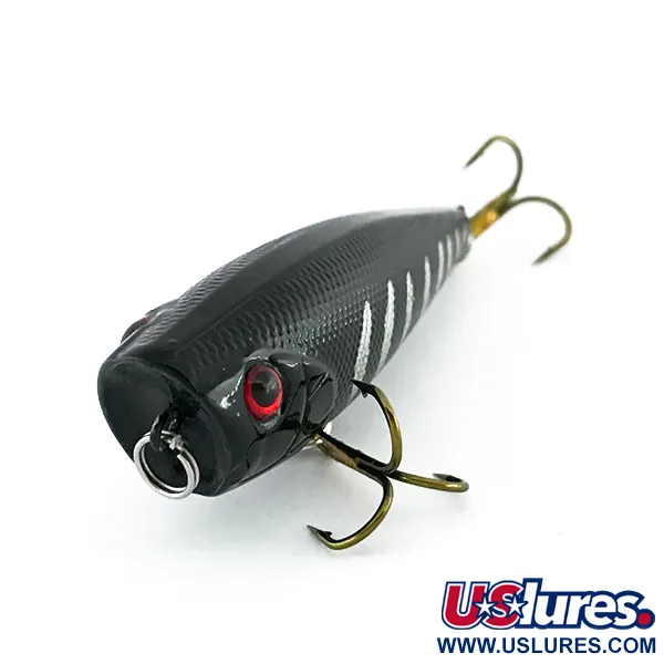 Bass Pro Shops XTS Speed Lures Popper, Negro / Plata, 7g, #8009
