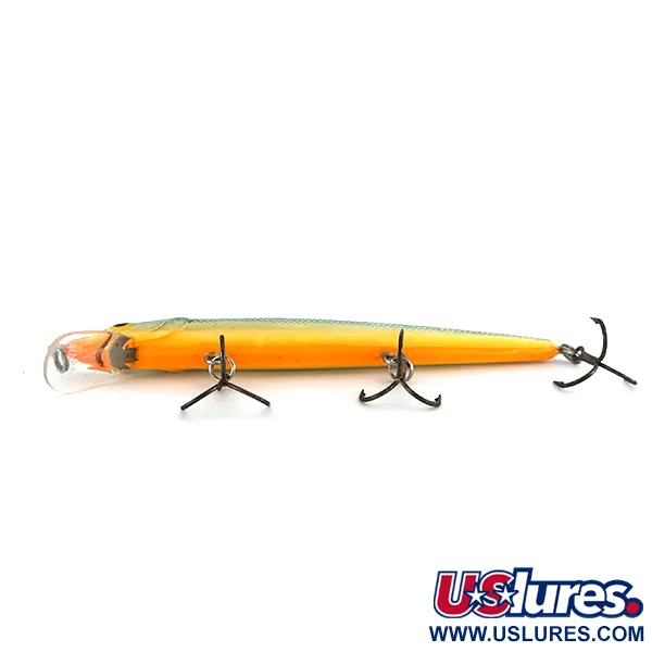 Rapala Husky Jerk 12 Señuelo, Azul Oro, 13g, Suspendido, #8012