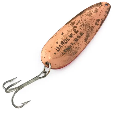 Eppinger Dardevle Cucharilla, Rojo / Blanco / Cobre, 28g, Pesca, #8038