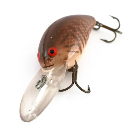 Bomber Model 7A Baby Striper Crankbait, Brown Tiger, 9g, flotante, #8053