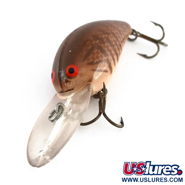 Bomber Model 7A Baby Striper Crankbait, Brown Tiger, 9g, flotante, #8053