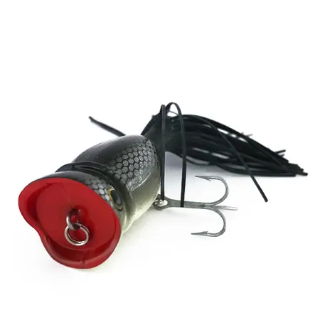 Producers 8054 Popper, Negro / Rojo, 8g, Flecos de goma, #8054