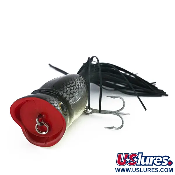 Producers 8054 Popper, Negro / Rojo, 8g, Flecos de goma, #8054