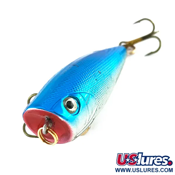 Bass Pro Shops XTS Speed Lures Popper, Plata/Azul, 7g, Topwater, #8082