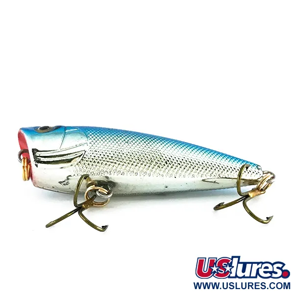 Bass Pro Shops XTS Speed Lures Popper, Plata/Azul, 7g, Topwater, #8082