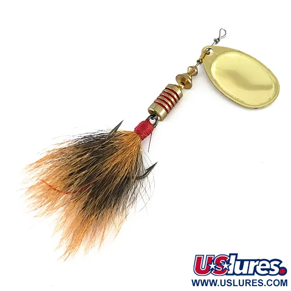 Mepps Aglia 3 dressed Cucharilla, Oro, 7,3g, Pelo de ardilla, #8084