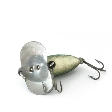 Fred Arbogast Jitterbug v Señuelo Superficie, Verde, 7g, Babero Metal, #8102