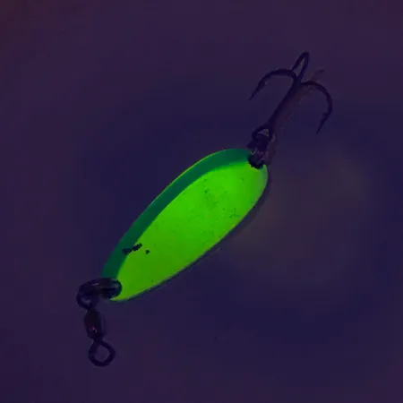 Luhr Jensen Krocodile UV Cucharilla, Amarillo/Verde, 9g, Acabado UV, #8112