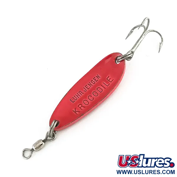 Luhr Jensen Krocodile UV Cucharilla, Red/Rainbow, 9g, UV-Finish, #8116