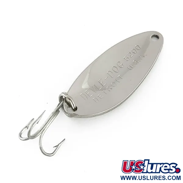 Eppinger Dardevle Devle Dog 5200 Cucharilla, Níquel, 7g, Vintage, #8150