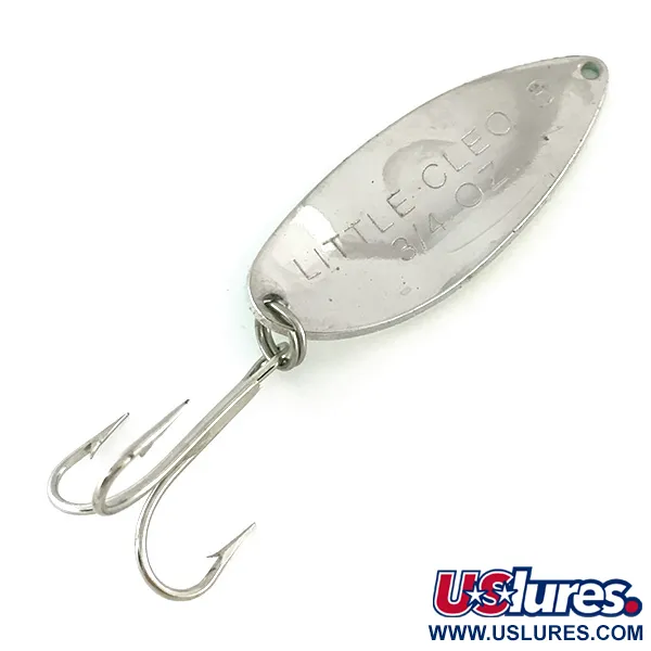 Acme Little Cleo Glow Cucharilla, White / Green / Nickel, 21g, #8171