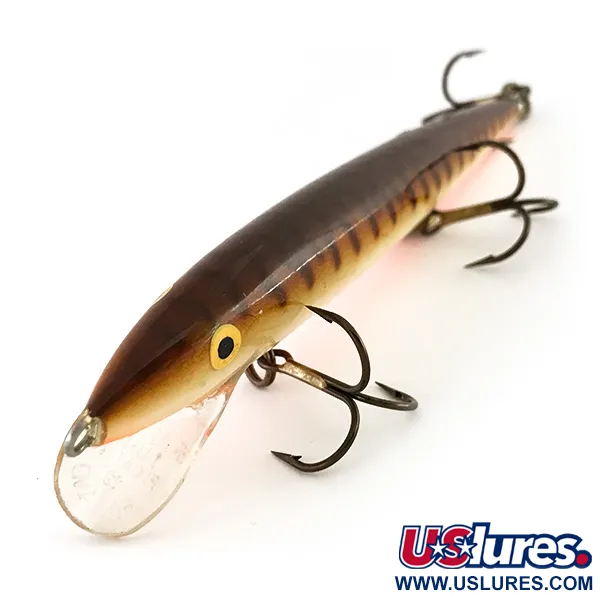 Rapala Husky Floating 13 Señuelo, Brown Tiger, 9g, Finlandia, #8204
