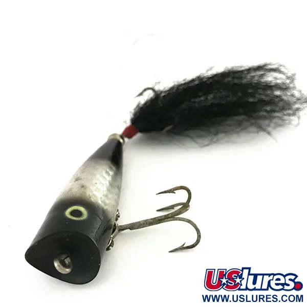 Heddon Tiny Chugger Popper, Negro / Arcoíris, 8.5g, #8210
