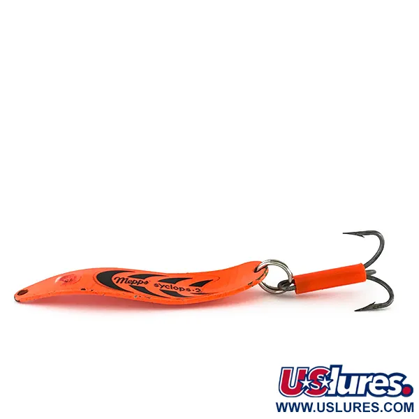 Mepps Syclops 2 UV Cucharilla, Naranja / Negro, 17g, Acabado UV, #8247