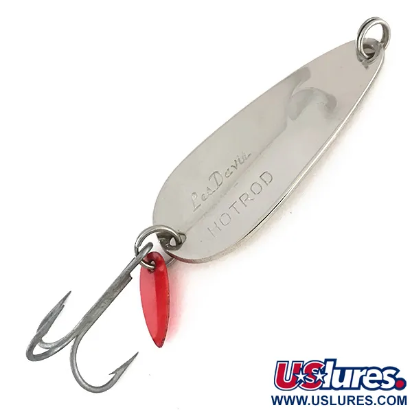 Cucharilla Luhr Jensen Les Davis Hotrod, Níquel / Rojo, 14g, #8254