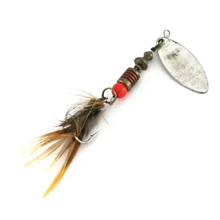 Mepps Aglia Long 1 Cucharilla, Plata/Naranja, 4.5g, UV, #8257