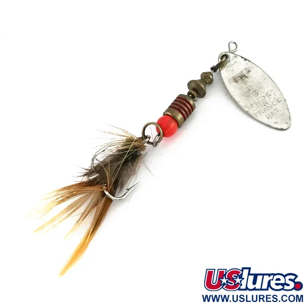 Mepps Aglia Long 1 Cucharilla, Plata/Naranja, 4.5g, UV, #8257