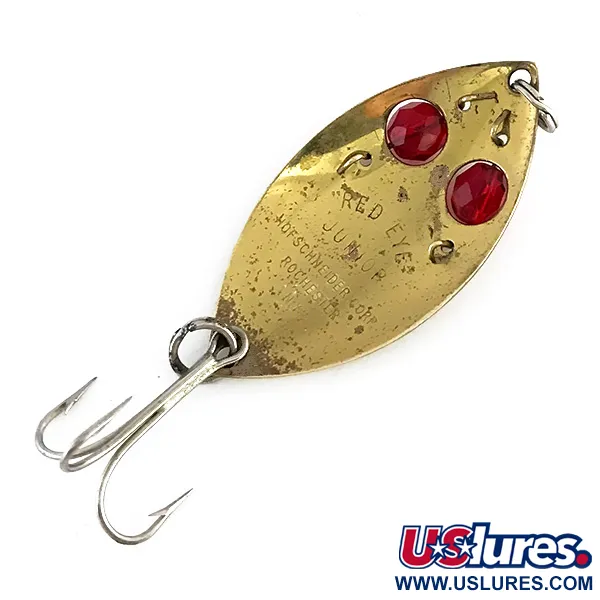 Hofmann’s Lures Red Eye junior Cucharilla, Latón/Rojo, 11g, #8275