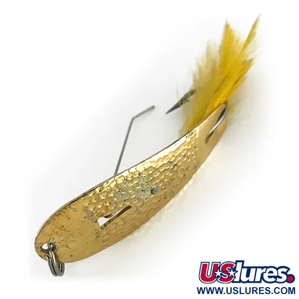 Hopkins Weedless 238 Hammered Spoon Cucharilla, Oro, 7g, Anti-enganche, #8331