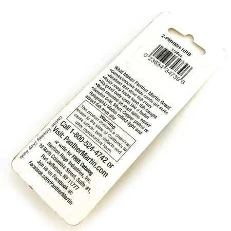 Panther Martin 2 Cucharilla, Rojo/Azul/Dorado, 2.5g, Holográfica, #8334