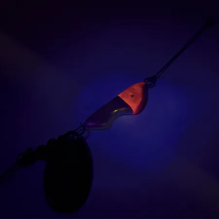 Erie Dearie Walleye Killer UV Spinner, Níquel / Rojo, 14g, UV, #8344