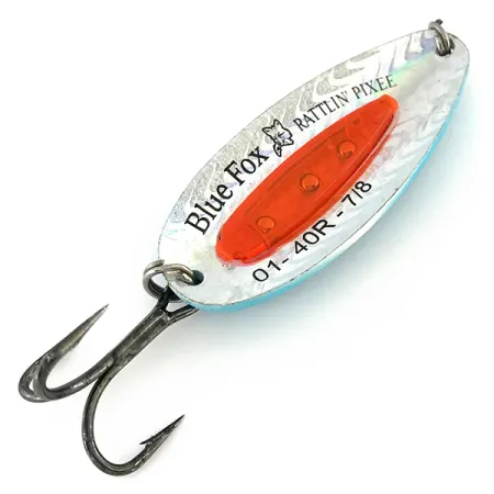 Blue Fox Rattlin Pixee UV Cucharilla, Blue / Red, 24g, UV-reactivo, #8373